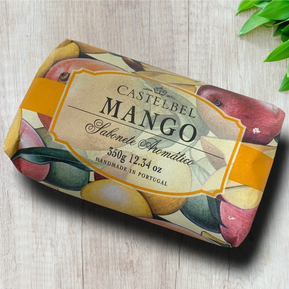 NEW Castelbel Mango Aromatic Soap Bar Jumbo 12.5 oz Wrapped Made in Portugal NWT - Picture 1 of 3